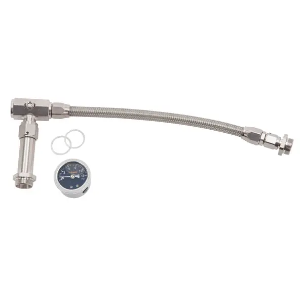 Russell - An-6-3/8In Female Npt Carb Inlet Kit & Guage, Holey 4150 Carbs W/ Endura Finish 1