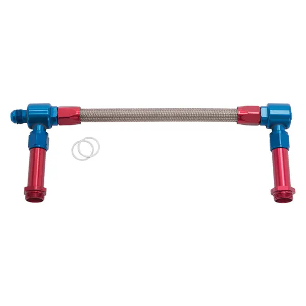 Russell - An-8 Proflex Carb Inlet Kit, Holey 4500 Carbs With Red/Blue Finish 1
