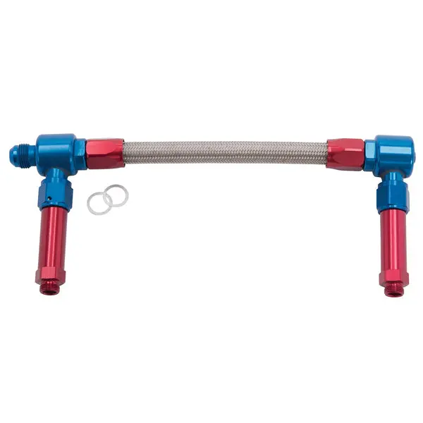 Russell - An-8 Proflex Carb Inlet Kit, Demon Carbs With Red/Blue Finish 1