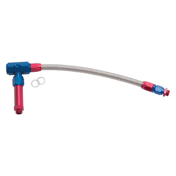 Russell - An-6-3/8In Female Npt Proflex Carb Inlet Kit, Demon Carbs With Red/Blue Finish 1