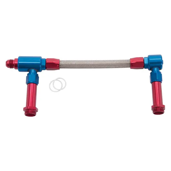 Russell - An-8 Proflex Carb Inlet Kit, With Filter, Holey 4150 Carbs With Red/Blue Finish 1