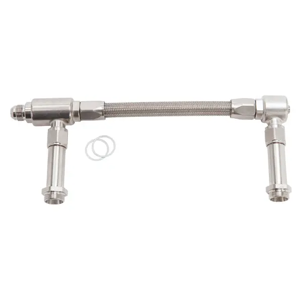 Russell - An-8 Proflex Carb Inlet Kit, With Filter, Holey 4150 Carbs With Endura Finish 1