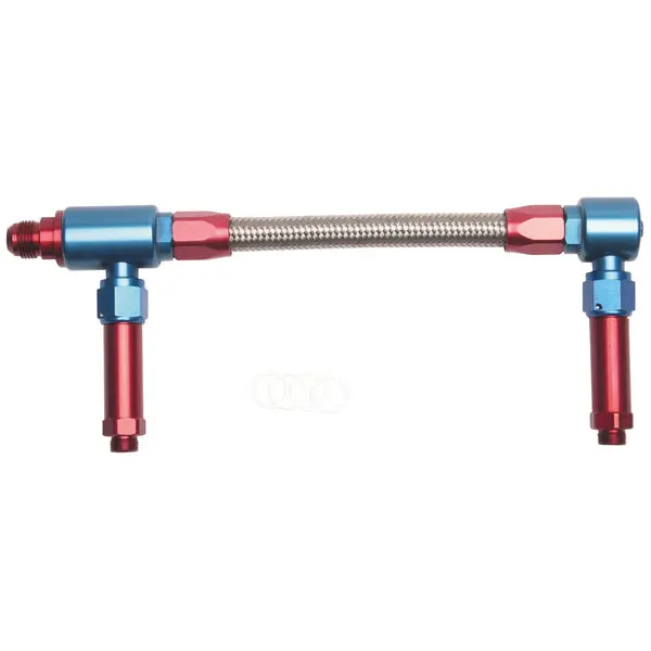 Russell - An-8 Proflex Carb Inlet Kit, With Filter, Demon Carbs With Red/Blue Finish 1