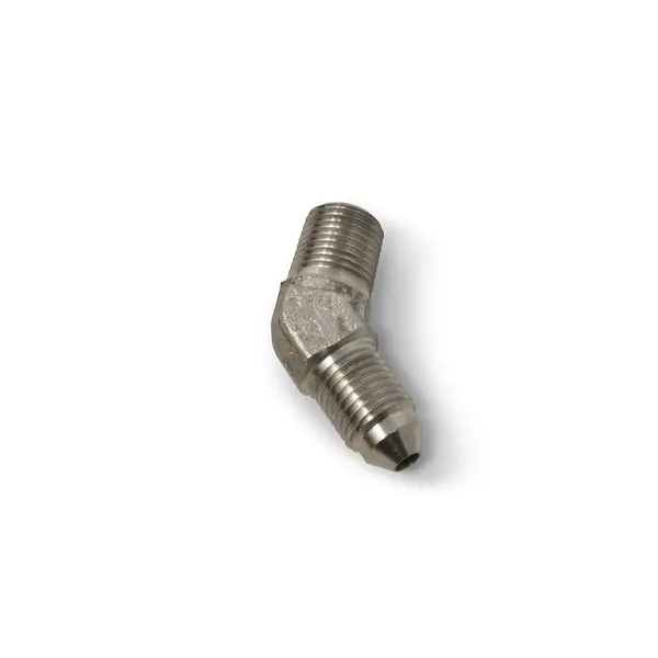 Russell - An-3 X 1/8In Npt Pipe Male 45 Degree Brake Adapter Fitting With Endura Finish 1