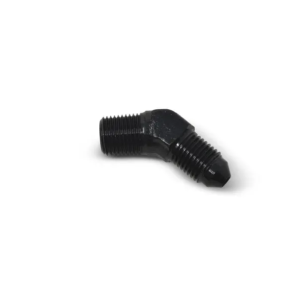 Russell - An-3 X 1/8In Npt Pipe Male 45 Degree Brake Adapter Fitting With Black Finish 2