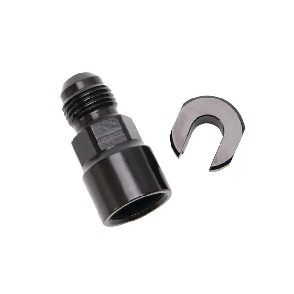 Russell - An-6 Male X -16In Sae Quick-Disconnect Female Threaded Cap Fitting, Black Finish 1