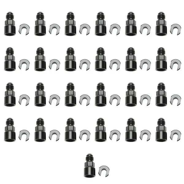 Russell - An-6 Male X 3/8In Sae Quick-Disconnect Female Threaded Cap Fitting, Black- 25 Pack 1