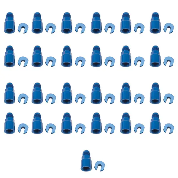 Russell - An-6 Male X 3/8In Sae Quick-Disconnect Female Threaded Cap Fitting, Blue - 25 Pack 1