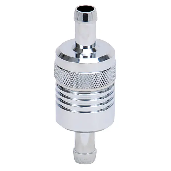 Russell - 3/8In Billet Aluminum Street Fuel Filter With Chrome Finish 1