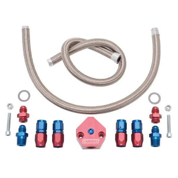 Russell - Tunnel Ram Kit For Edelbrock Carbs, An-6 Proflex Hose 1
