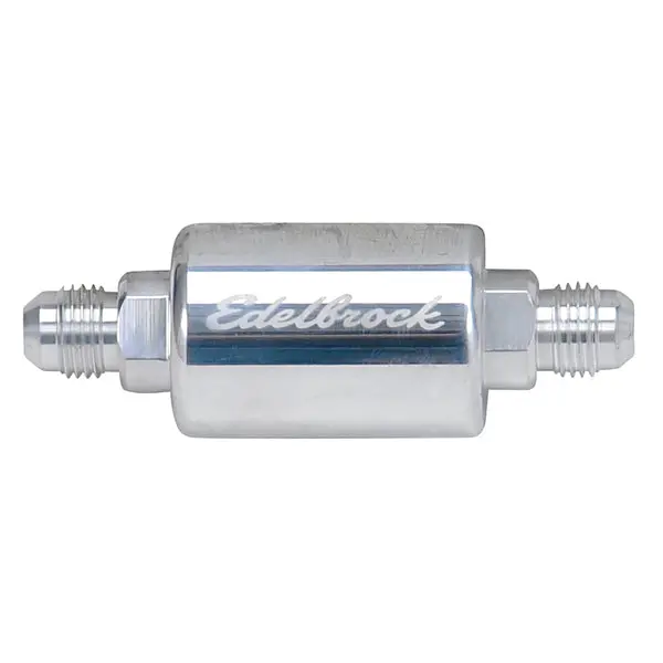 Russell - 3In Length, An-6 Male Inlet/Outlet Fuel Filter With Polished Finish 1