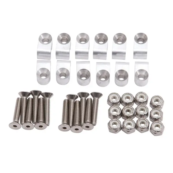 Russell - Billet Aluminum Tubing Clamps For 3/16In O.D. Hard Line - 12 Pack 1