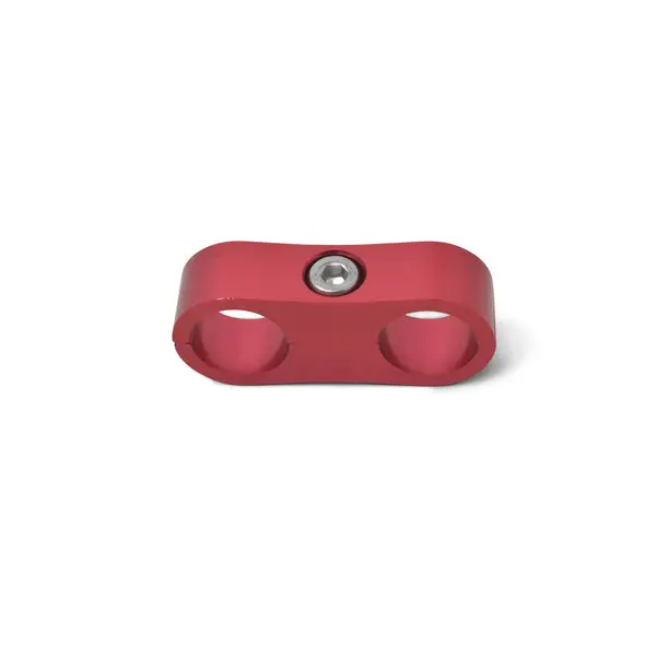 Russell - An-6 Aluminum Hose Separator For Two An-6 Size Tubing With Red Finish - Pair 1