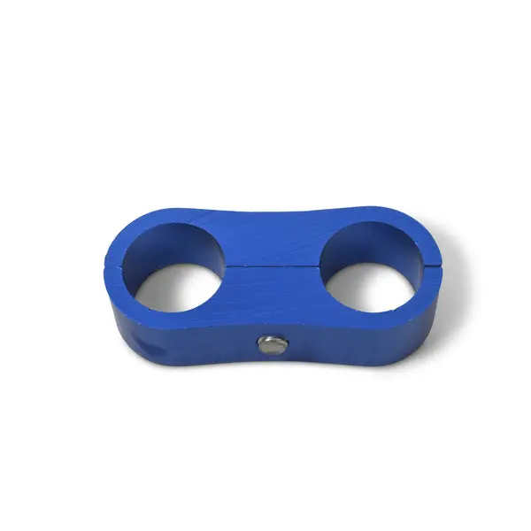 Russell - An-6 Aluminum Hose Separator For Two An-6 Size Tubing With Blue Finish - Pair 1