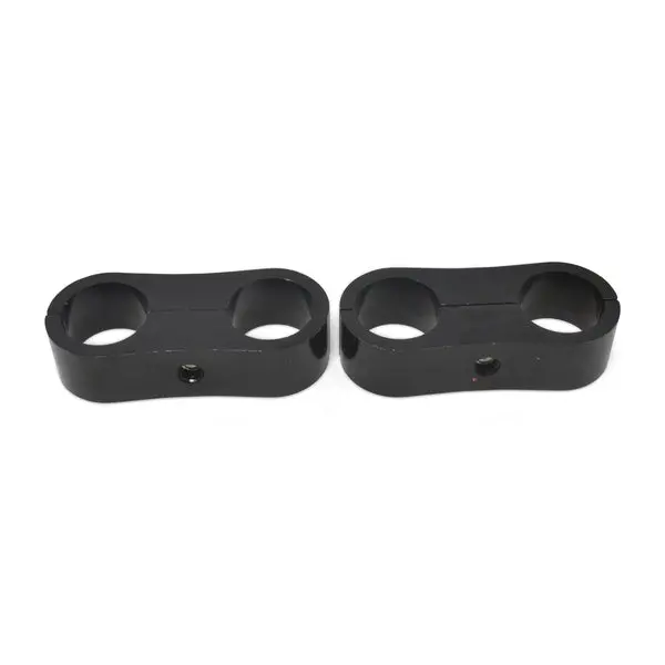Russell - An-6 Aluminum Hose Separator For Two An-6 Size Tubing With Black Finish - Pair 1