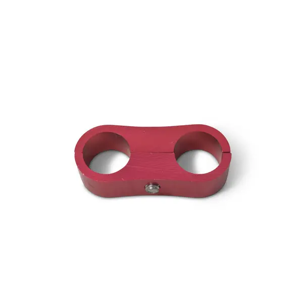 Russell - An-8 Aluminum Hose Separator For Two An-8 Size Tubing With Red Finish - Pair 1