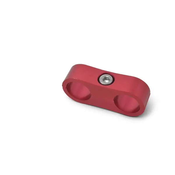 Russell - An-10 Aluminum Hose Separator For Two An-10 Size Tubing With Red Finish - Pair 1