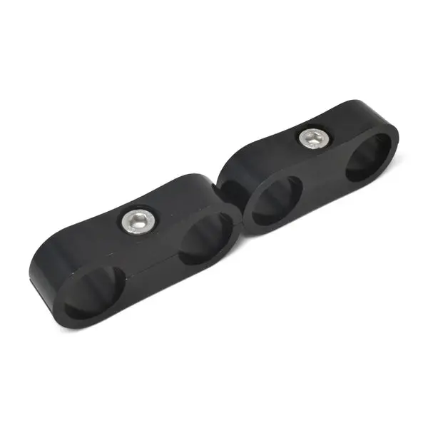 Russell - An-10 Aluminum Hose Separator For Two An-10 Size Tubing With Black Finish - Pair 1