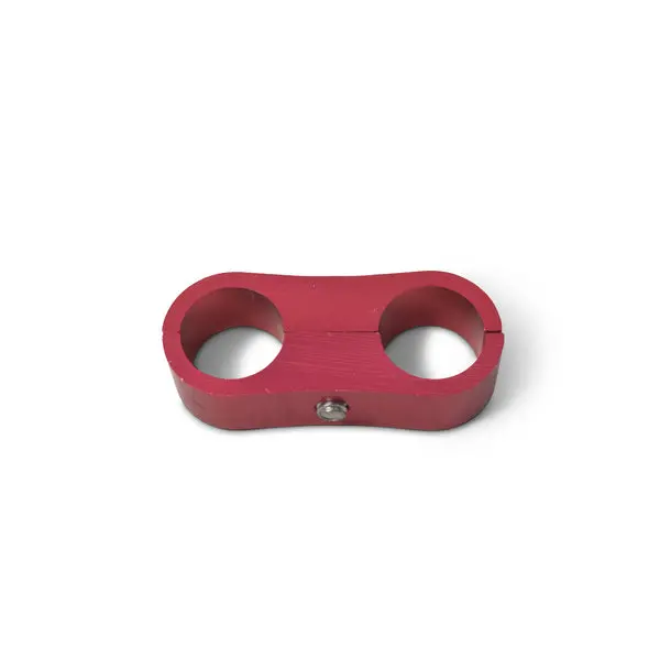 Russell - An-12 Aluminum Hose Separator For Two An-12 Size Tubing With Red Finish - Pair 1