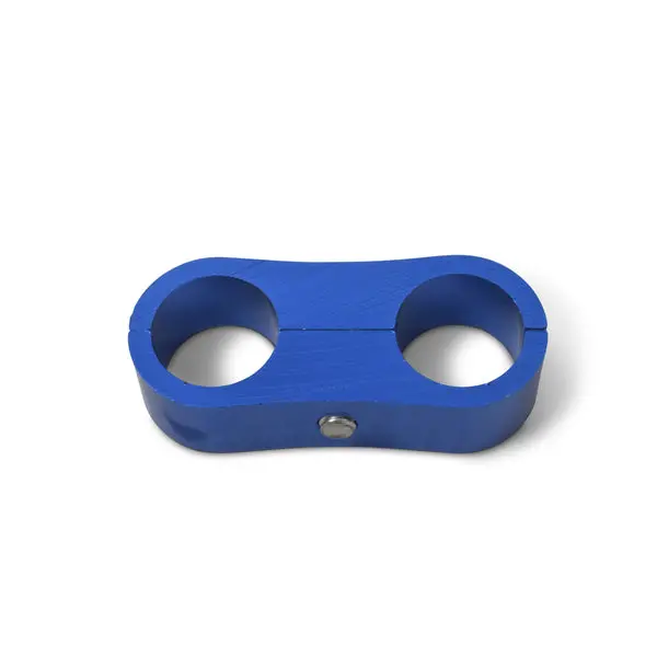 Russell - An-12 Aluminum Hose Separator For Two An-12 Size Tubing With Blue Finish - Pair 1