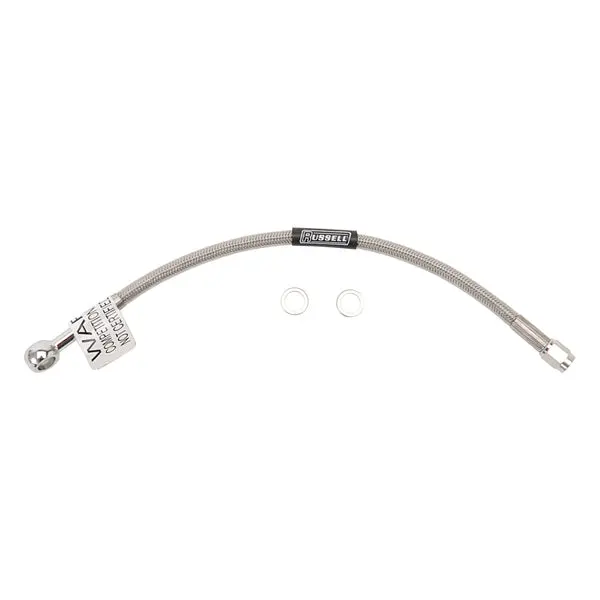 Russell - 10Mm Banjo 3/8In To Straight An-3 Competion Brake Hose - 9In Length 1