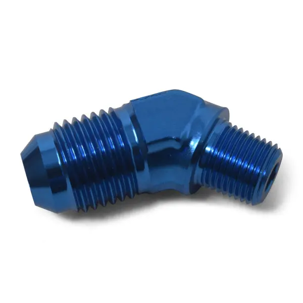 Russell - An-6 45 Degree Flare To 1/8In Pipe Adapter Fitting With Blue Finish 1