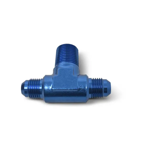Russell - An-6 Flare To 3/8In Pipe Tee Adapter Fitting With Blue Finish 1