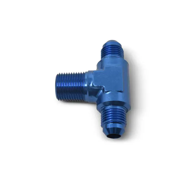 Russell - An-10 Flare To 1/2In Pipe Tee Adapter Fitting With Blue Finish 1