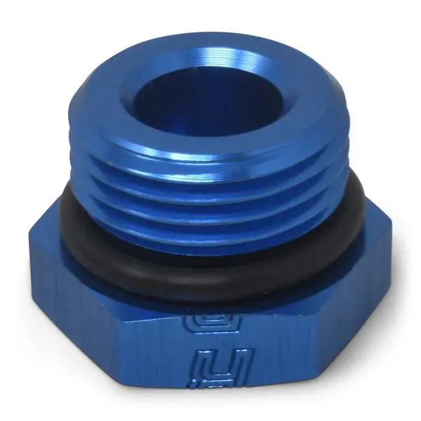 Russell - An-4 Straight Thread Plug Adapter Fitting And O-Ring With Blue Finish 1