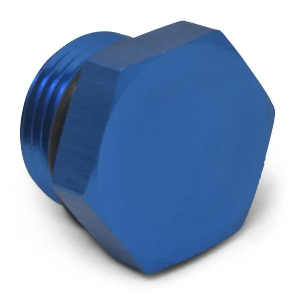 Russell - An-6 Straight Thread Plug Adapter Fitting And O-Ring With Blue Finish 2