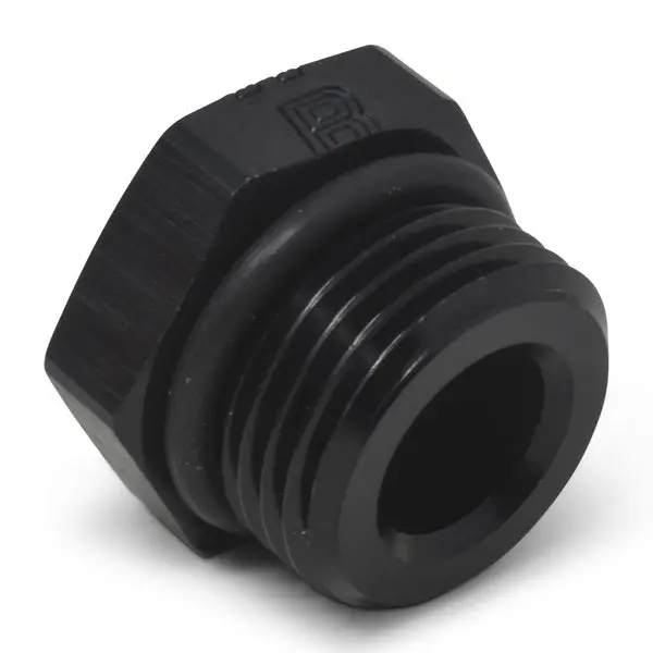 Russell - An-6 Straight Thread Plug Adapter Fitting And O-Ring With Black Finish 1