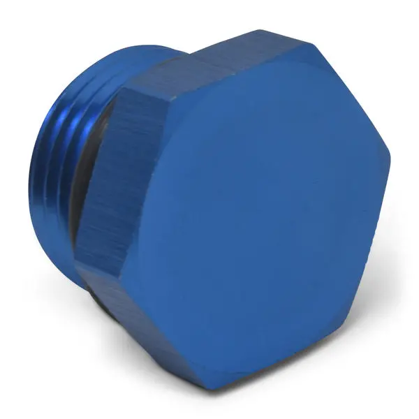 Russell - An-10 Straight Thread Plug Adapter Fitting And O-Ring With Blue Finish 1