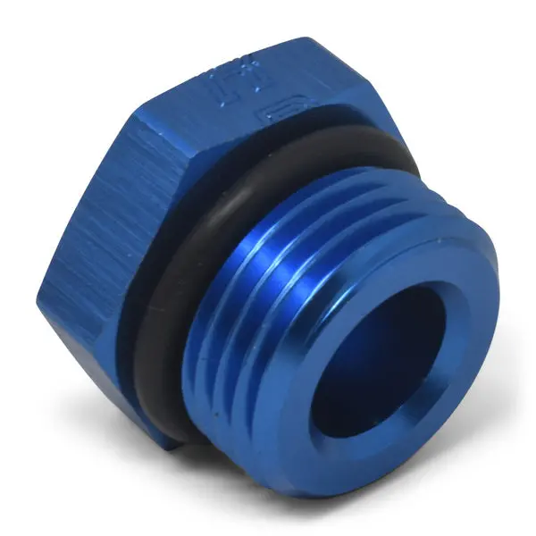 Russell - An-12 Straight Thread Plug Adapter Fitting And O-Ring With Blue Finish 1