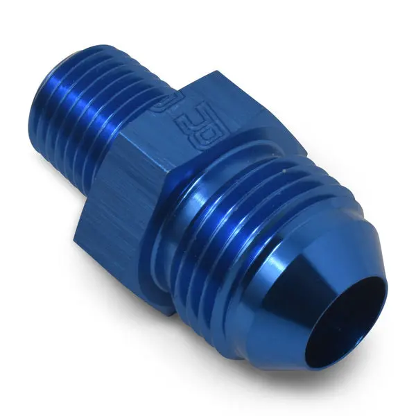 Russell - An-4 Straight Flare To 1/4In Pipe Adapter Fitting With Blue Finish 1