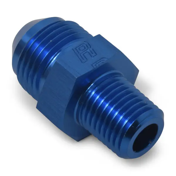 Russell - An-6 Straight Flare To 3/8In Pipe Adapter Fitting With Blue Finish - 25 Pack 1