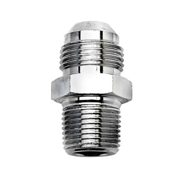 Russell - An-8 To 3/8In Npt Pipe Stainless Steel Adapter Fitting With Natural Finish 1