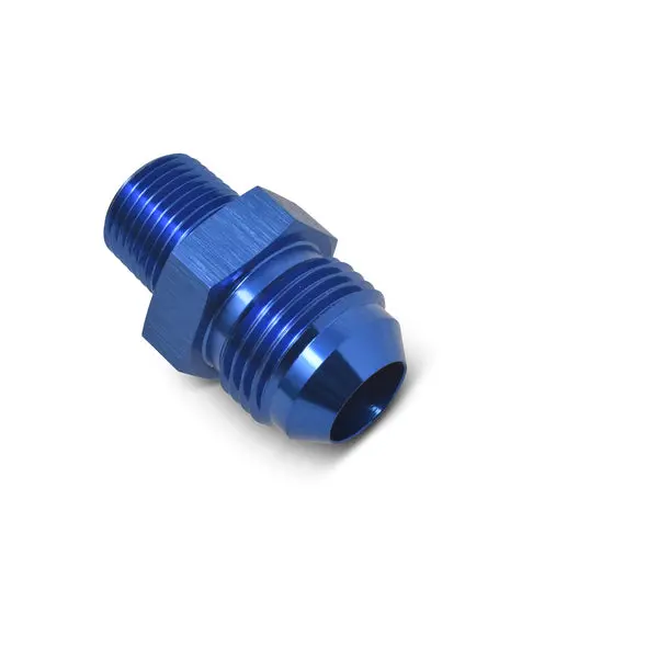 Russell - An-16 Straight Flare To 1In Pipe Adapter Fitting With Blue Finish 1