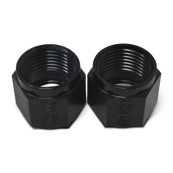 Russell - An-4 To 1/4In Tube Nut Adapter Fitting With Black Finish - 6 Pack 2