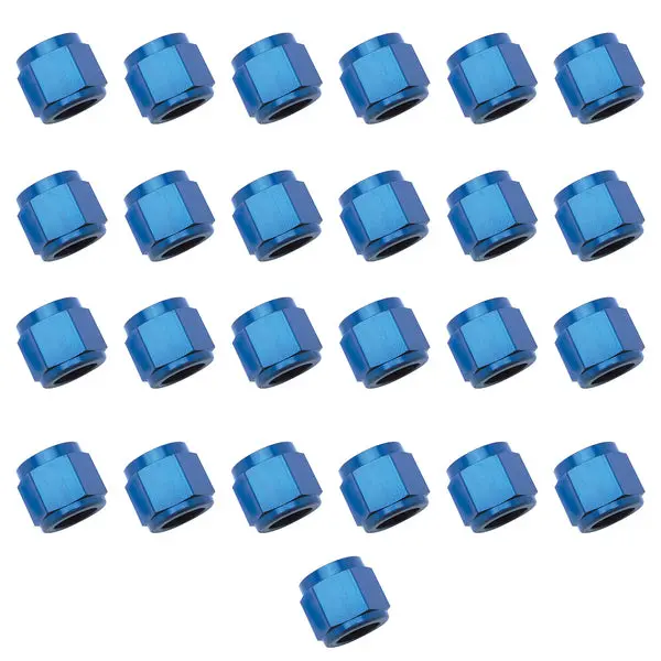 Russell - An-6 To 3/8In Tube Nut Adapter Fitting With Blue Finish - 25 Pack 1