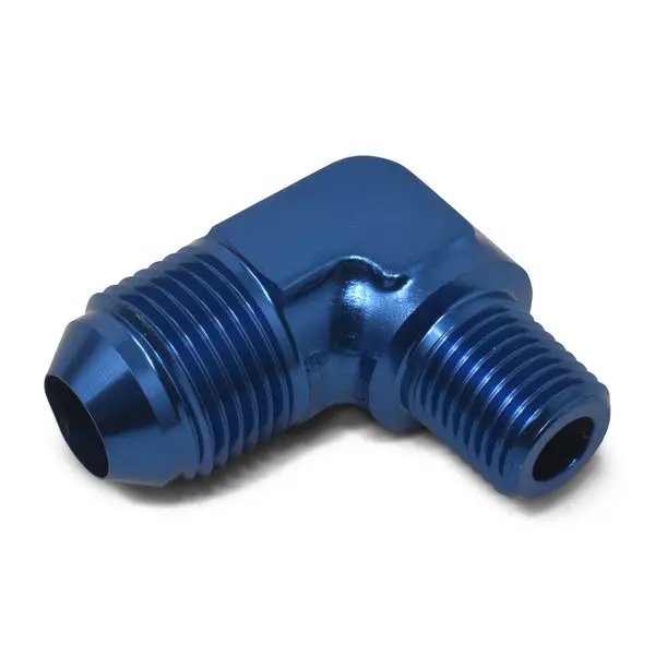 Russell - An-4 90 Degree Flare To 1/4In Pipe Adapter Fitting With Blue Finish 2