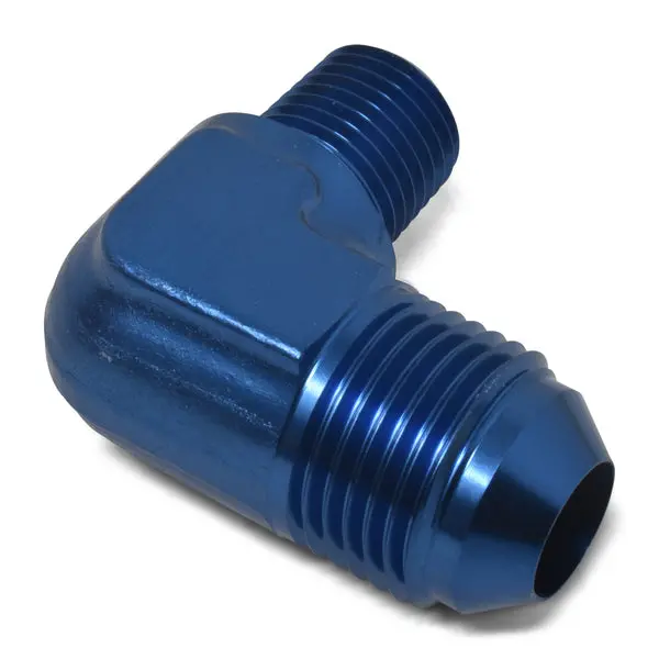 Russell - An-8 90 Degree Flare To 1/4In Pipe Adapter Fitting With Blue Finish 1