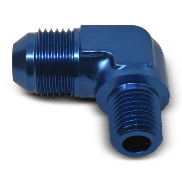 Russell - An-8 90 Degree Flare To 3/8In Pipe Adapter Fitting With Blue Finish 1