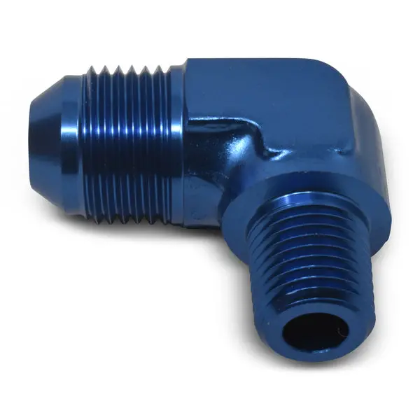 Russell - An-10 90 Degree Flare To 1/2In Pipe Adapter Fitting With Blue Finish 1