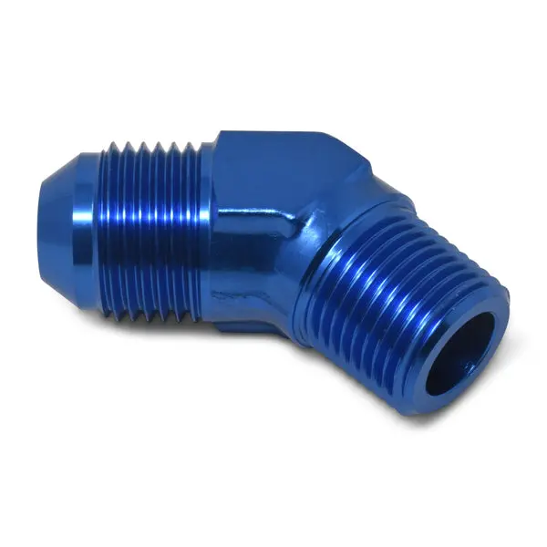 Russell - An-3 45 Degree Flare To 1/8In Pipe Adapter Fitting With Blue Finish 1