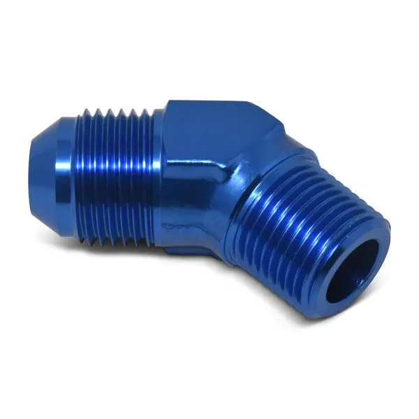 Russell - An-8 45 Degree Flare To 3/8In Pipe Adapter Fitting With Blue Finish 1