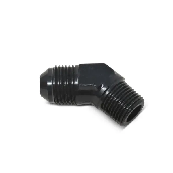 Russell - An-8 45 Degree Flare To 3/8In Pipe Adapter Fitting With Black Finish 1
