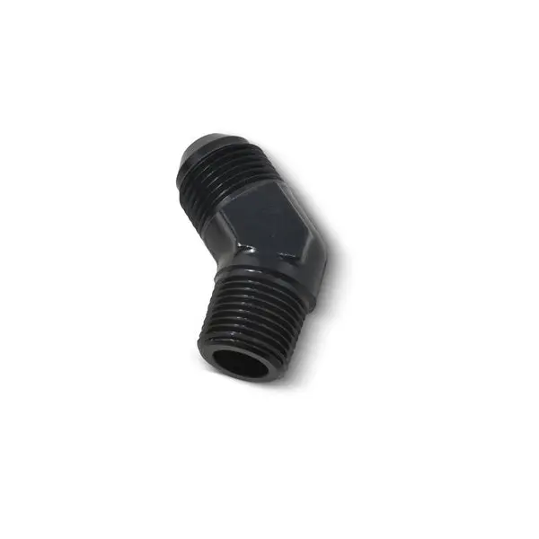Russell - An-10 45 Degree Flare To 1/2In Pipe Adapter Fitting With Black Finish 1