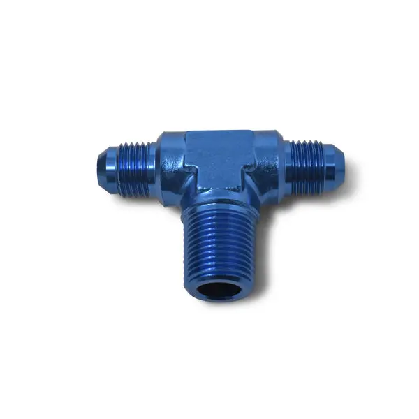 Russell - An-3 Flare To 1/8In Pipe Tee Adapter Fitting With Blue Finish 1
