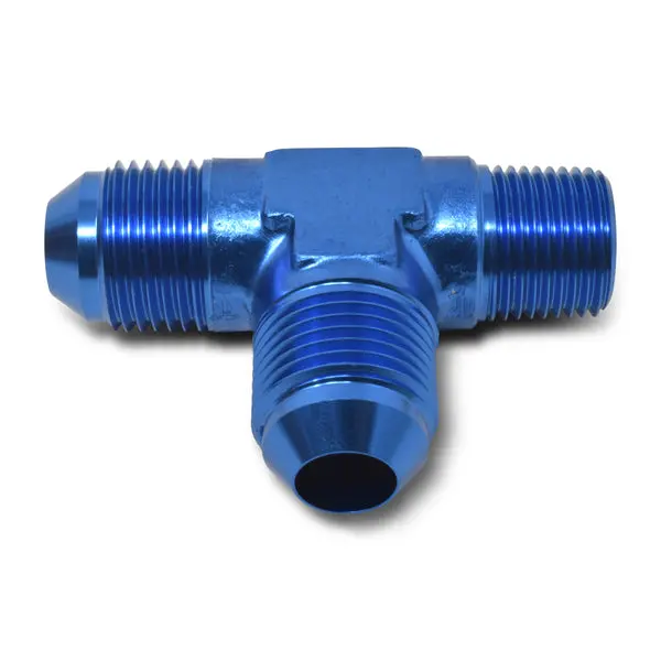 Russell - An-3 Flare To 1/8In Pipe Tee On Run Adapter Fitting With Blue Finish 1