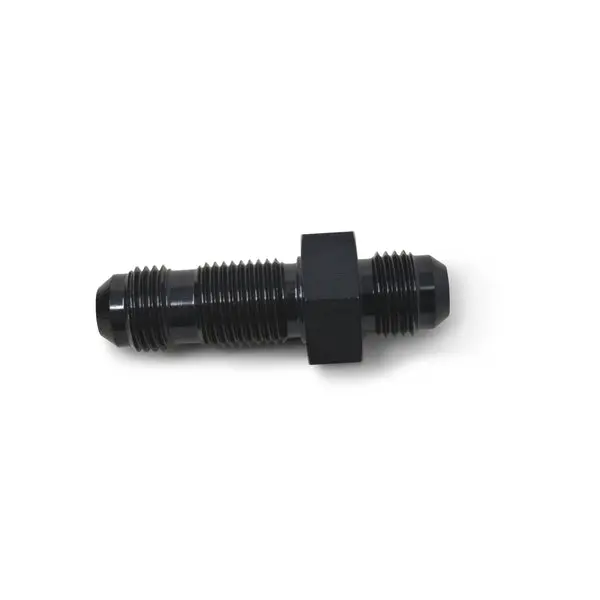 Russell - An-6 Straight Flare Bulkhead Adapter Fitting With Black Finish 1